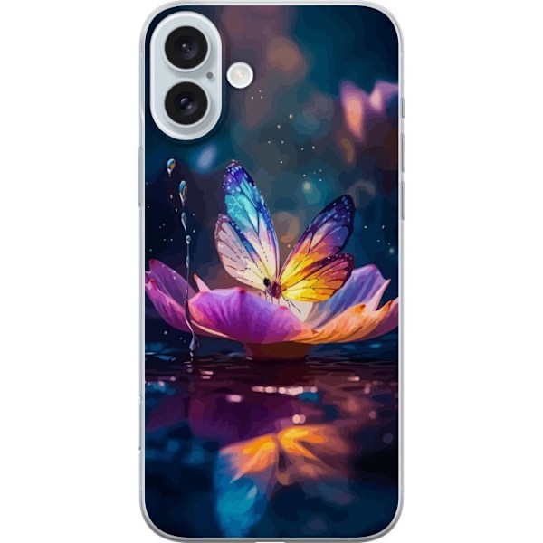 Apple iPhone 16 Plus Gjennomsiktig deksel Butterfly