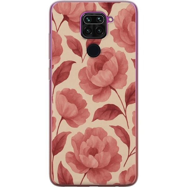 Xiaomi Redmi Note 9 Läpinäkyvä kuori Ruusun Kukinta