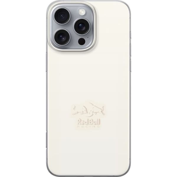 Kompatibelt Mobildeksel til Apple iPhone 16 Pro Max Minimalistisk Red Bull Racing-logo på lys bakgrunn hvit