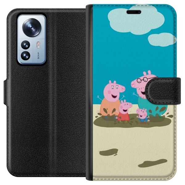 Xiaomi 12 Pro Lompakkokotelo Greta Possu Perhe Jori Mutapuro Lasten Kuva Sarja Suosittu Lasten Hahmo Ilo