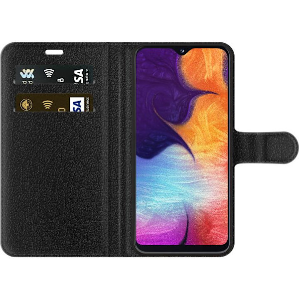 Samsung Galaxy A20e Lompakkokotelo Väriläiskä Abstrakti Taide Suunnittelu Värikäs Kuvio Moderni Suosittu Seinätaito Graafinen Trendi