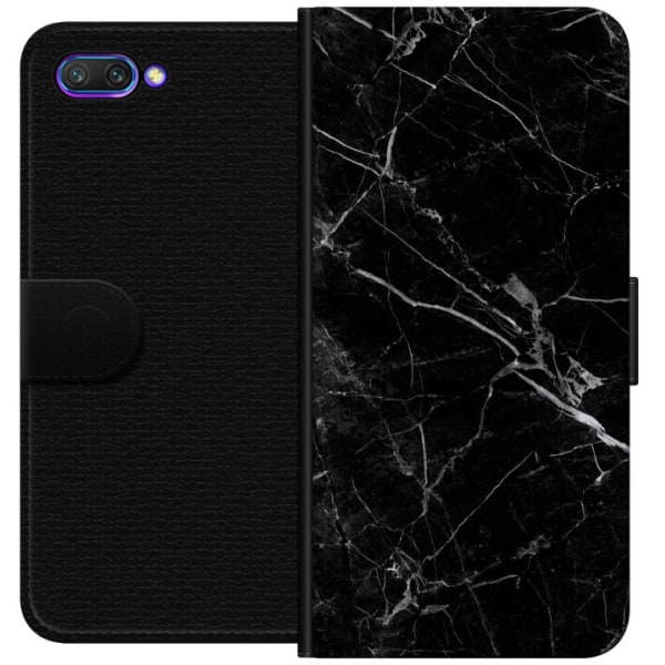 Honor 10 Plånboksfodral black marble