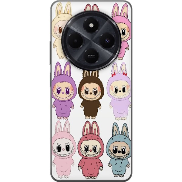 Xiaomi Redmi A4 Läpinäkyvä kuori Labubu Pink Monster - Popk
