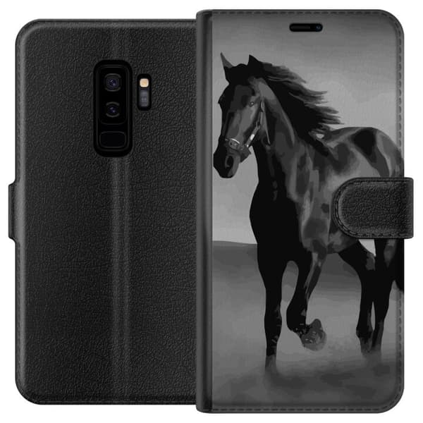 Kompatibelt Lommeboketui til Samsung Galaxy S9+ Mørk Hest