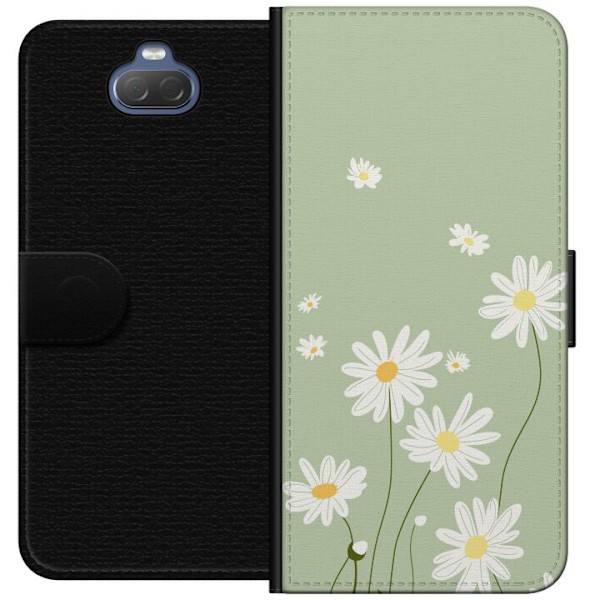 Sony Xperia 10 Plus Plånboksfodral Prästkragar – blommigt mönster i svensk sommarstil