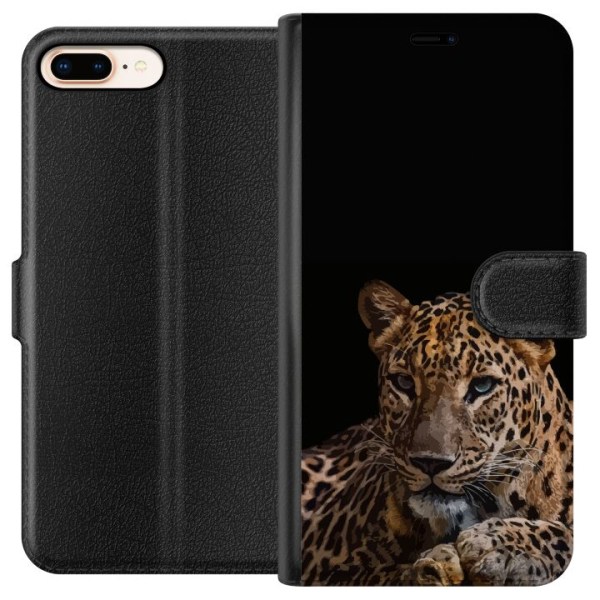 Apple iPhone 7 Plus Plånboksfodral Leopard