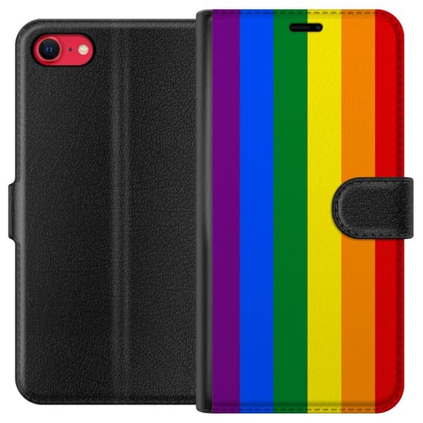 Kompatibel Tegnebogsetui til Apple iPhone SE (2020) Pride Flagga