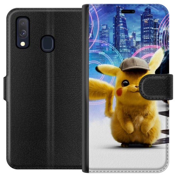Samsung Galaxy A40 Lompakkokotelo Detektiivi Pikachu