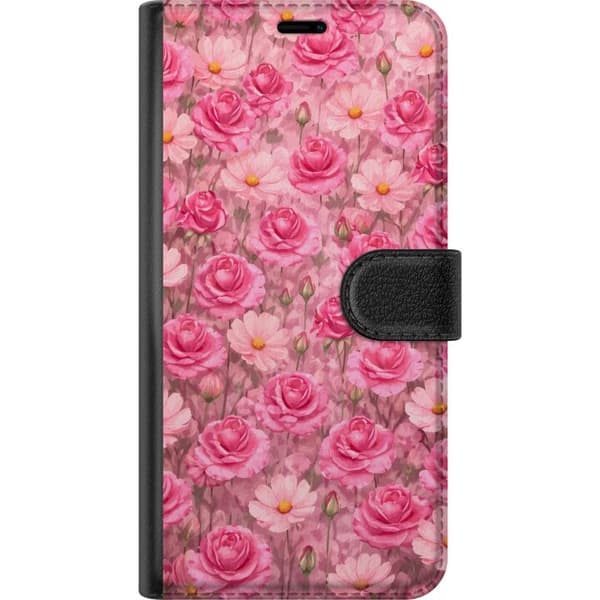 Kompatibel Tegnebogsetui til Apple iPhone 16 Plus Petal Reverie Blush Rose