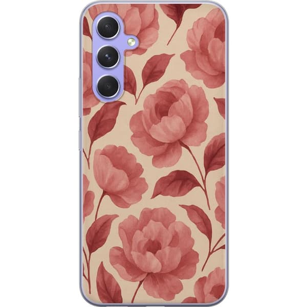 Yhteensopiva Puhelinkuori Samsung Galaxy A54 Ruusun Kukinta