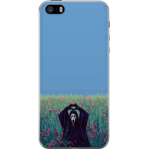 Kompatibelt Mobildeksel til Apple iPhone 5s Skräckfigur i blomsteräng blå