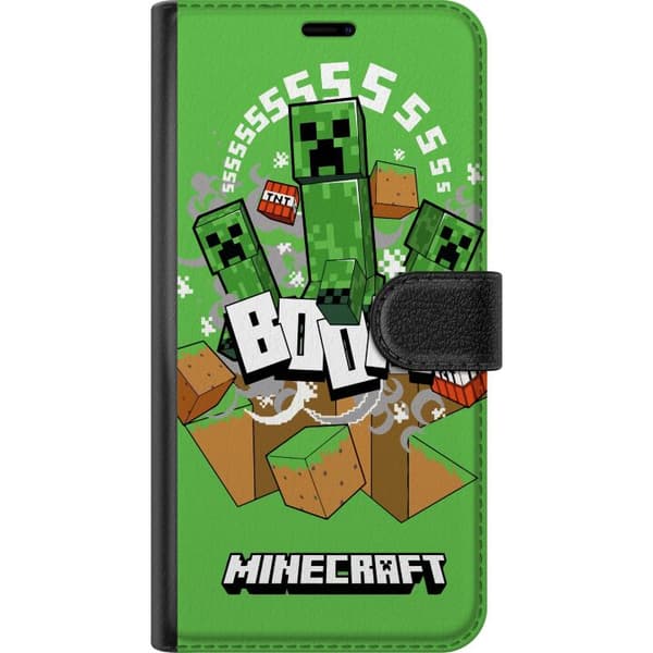 Kompatibelt Plånboksfodral till Apple iPhone 12 Minecraft Boom