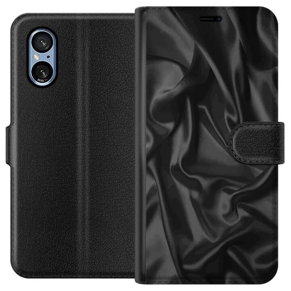 Kompatibel Tegnebogsetui til Sony Xperia 10 VI Silke Sort