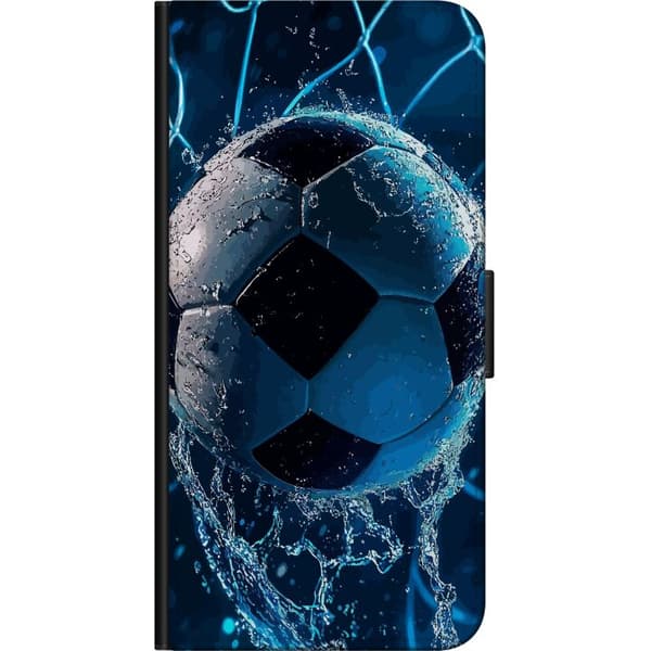 Kompatibel Tegnebogsetui til Xiaomi Redmi Note 9 Pro Nærbillede af bold med blåt vandstænk og dynamisk baggrund blå
