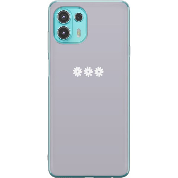 Motorola Edge 20 Lite Läpinäkyvä kuori Lila Blomminimalismi