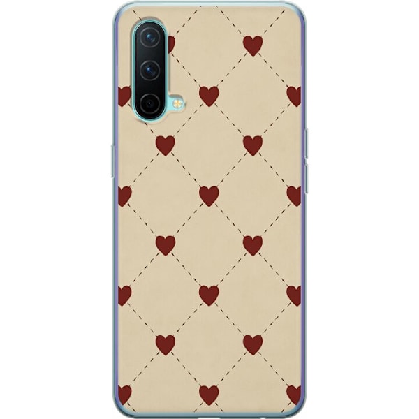OnePlus Nord CE 5G Gennemsigtig cover Hjertegitter
