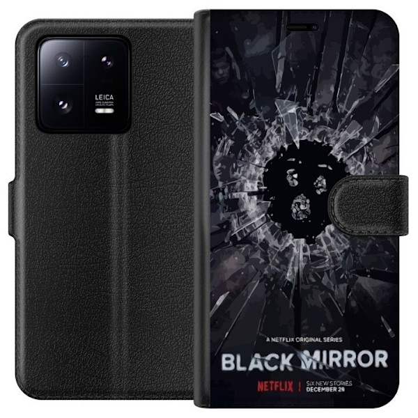Xiaomi 13 Pro Tegnebogsetui Black Mirror Sci-Fi Netflix Serie Dystopi Teknologi Cyberpunk Mørkt TV Videospil Tema