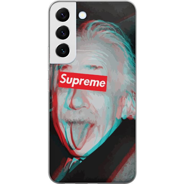 Samsung Galaxy S22+ 5G Genomskinligt Skal Supreme Albert Einstein 3D Motiv Streetwear Design Populär Vetenskap Ikoniskt Grafiskt Urban Art