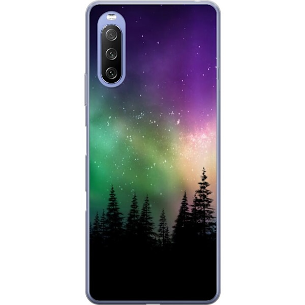 Sony Xperia 10 III Lite Läpinäkyvä kuori Revontulet