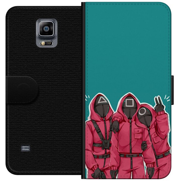Samsung Galaxy Note 4 Tegnebogsetui Squid Game Karakterer Grafisk Design Seriefigurer Populær TV Motiv Asiatisk Stil Spændende Trend
