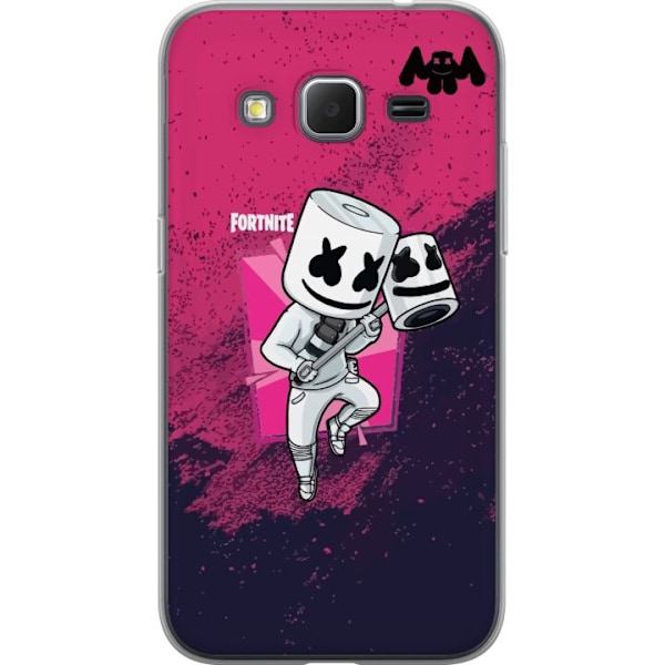 Samsung Galaxy Core Prime Läpinäkyvä kuori Marshmello Fortn
