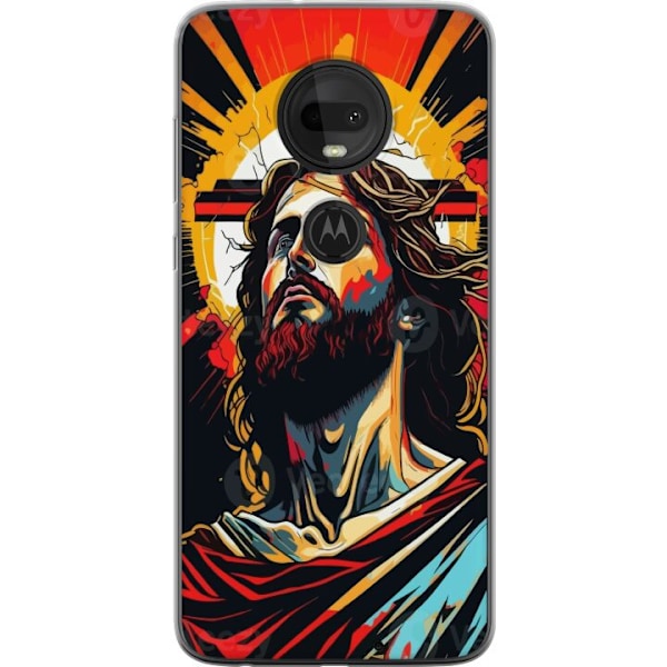 Motorola Moto G7 Läpinäkyvä kuori Jeesus ja Kortti - uskonn