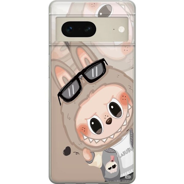 Google Pixel 7 Läpinäkyvä kuori Labubu Rainbow Chaos