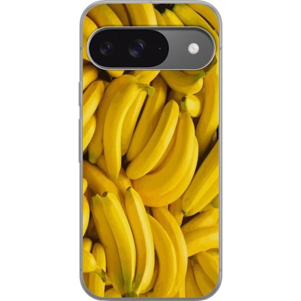 Google Pixel 9 Genomskinligt Skal Banana Pattern – lekfullt