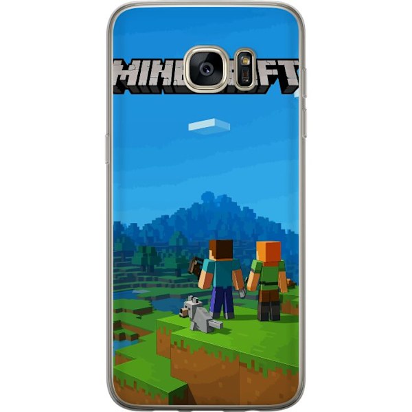 Samsung Galaxy S7 edge Läpinäkyvä kuori Minecraft Key Art