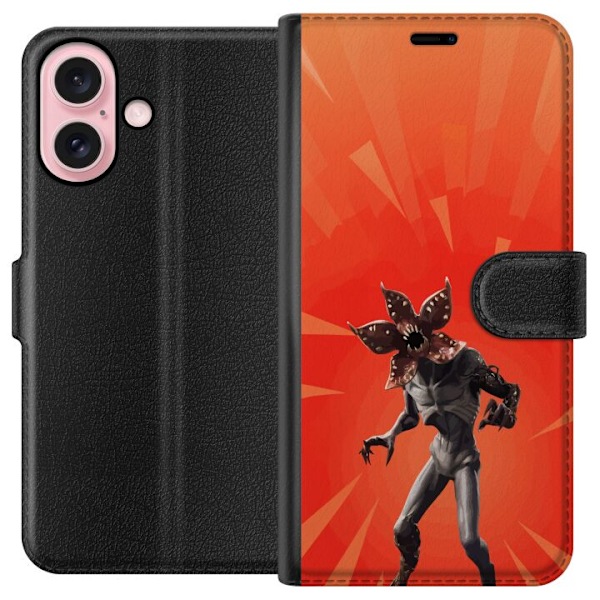 Apple iPhone 16 Plånboksfodral Fortnite - Demogorgon