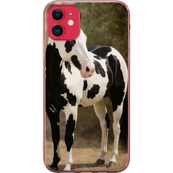 Apple iPhone 11 Läpinäkyvä kuori Kaunis Hevonen - elegantti