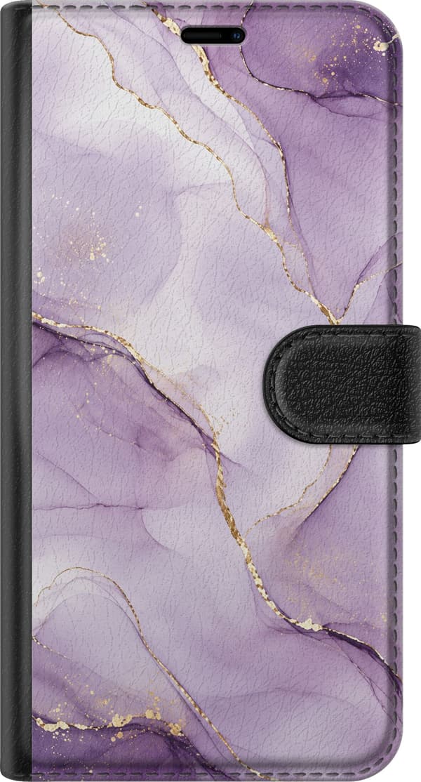 Kompatibelt Plånboksfodral till Apple iPhone 18 Pro Lilac Gold Flow lila