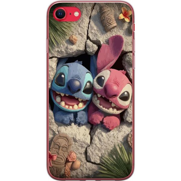 Apple iPhone SE (2022) Läpinäkyvä kuori Stitch Angel Lilo & Stitch Motiivi Disney Rakkaus Sarjakuvahahmo Suosittu Sininen Avaruusolio Hauska Disney