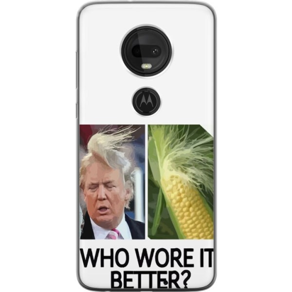 Motorola Moto G7 Gennemsigtig cover Trump