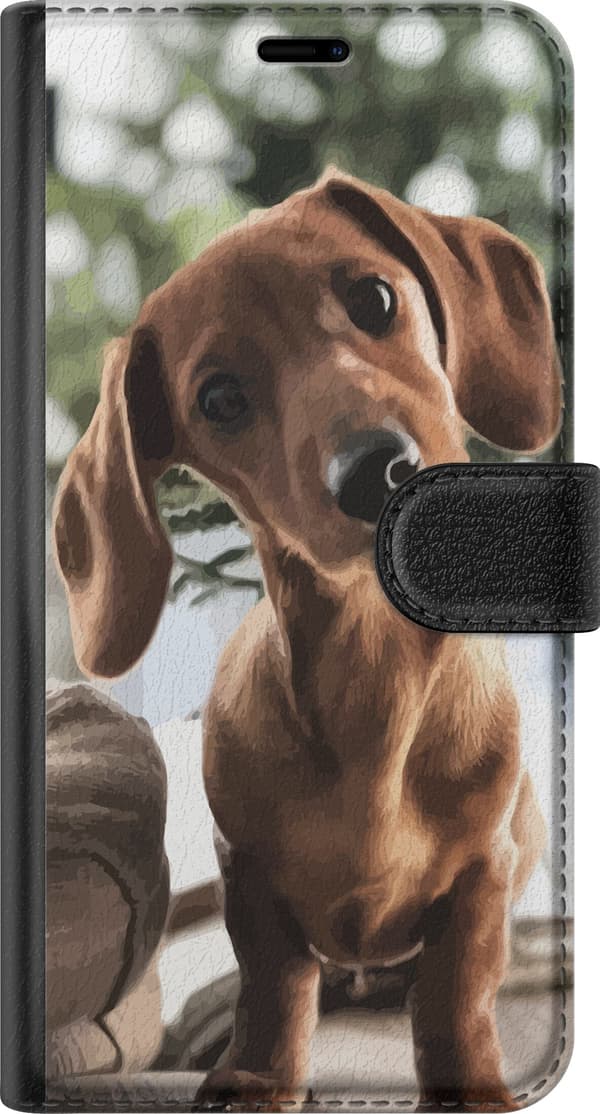 Kompatibel Tegnebogsetui til Apple iPhone 12 Ung Hund