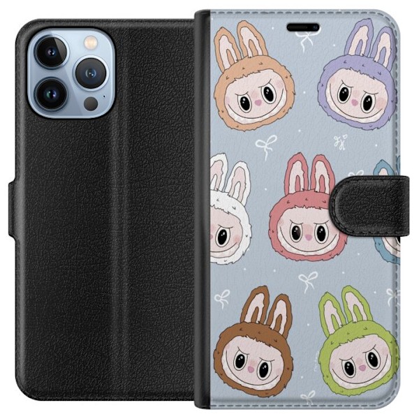 Apple iPhone 13 Pro Max Plånboksfodral Labubu Star Pattern – Stjärnmönstrat med monsterlook