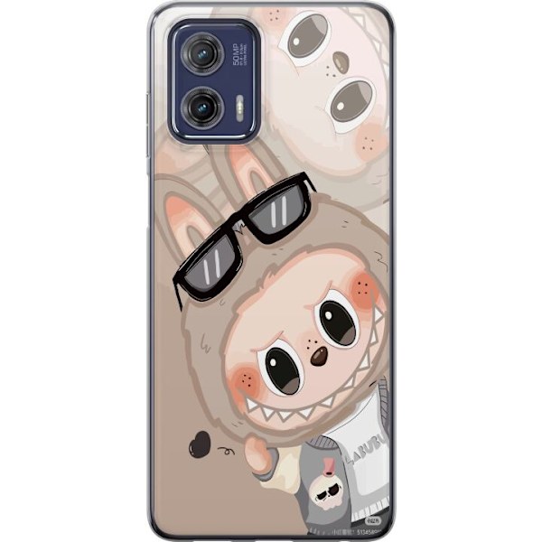 Motorola Moto G73 Gennemsigtig cover Labubu Rainbow Chaos