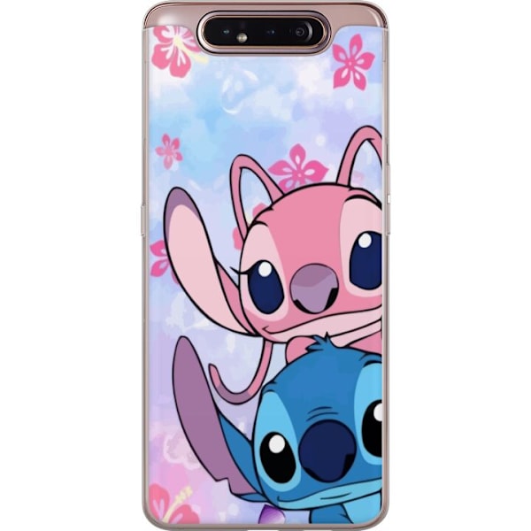 Samsung Galaxy A80 Läpinäkyvä kuori Stitch & Angel