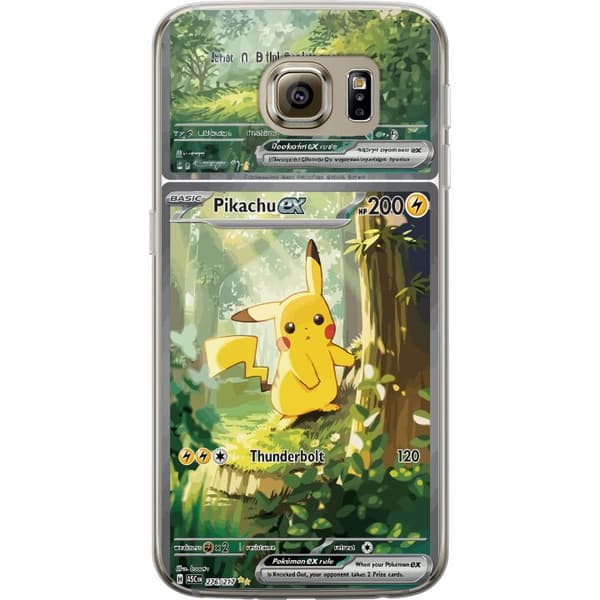 Kompatibelt Mobildeksel til Samsung Galaxy S6 Pikachu grønn