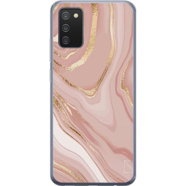 Kompatibelt Mobilskal till Samsung Galaxy A02s Marmor Guld