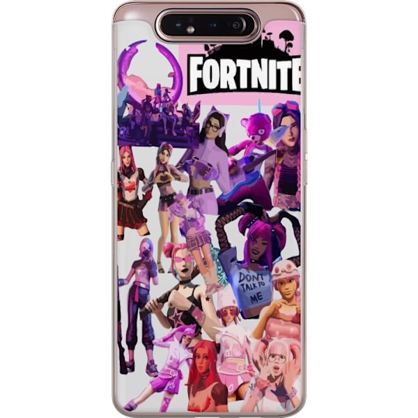 Samsung Galaxy A80 Läpinäkyvä kuori Fortnite