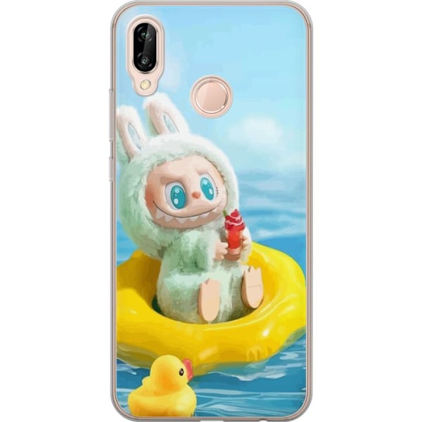 Huawei P20 lite Läpinäkyvä kuori Labubu Stripe Attack - Raidat kohtaavat hirviöt
