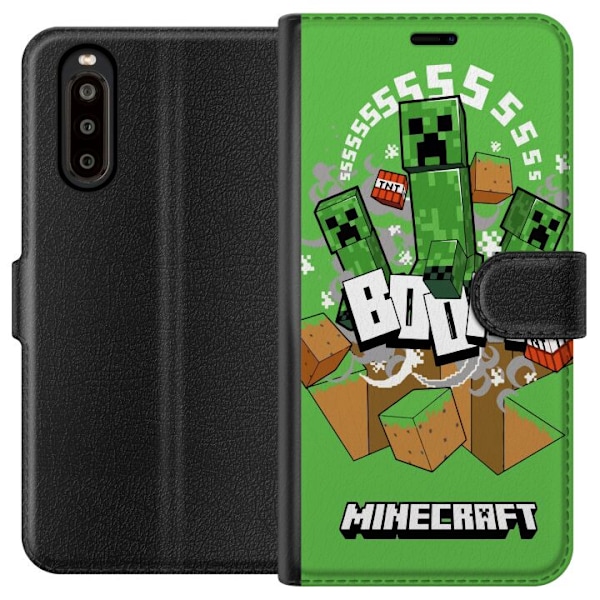 Sony Xperia 10 II Tegnebogsetui Minecraft Boom