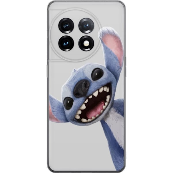 OnePlus 11R Genomskinligt Skal Stitch i Fart – Kawaii Design