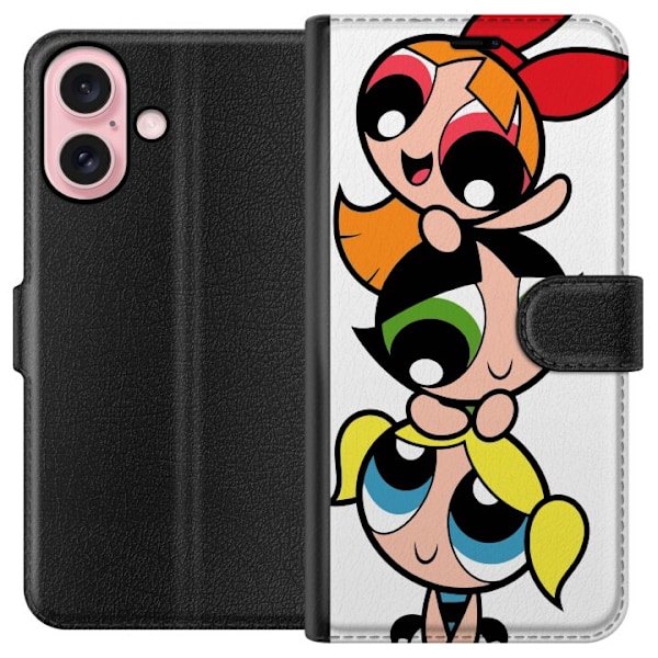 Apple iPhone 16 Lommeboketui Powerpuff Jentene