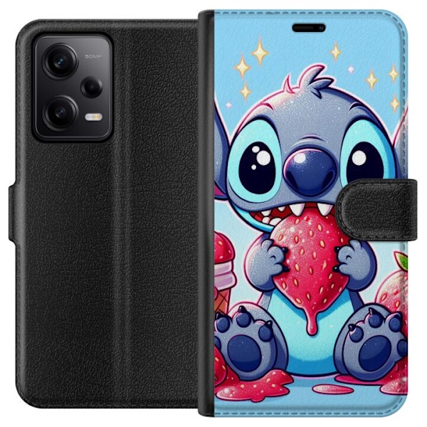 Xiaomi Redmi Note 12 Pro Lompakkokotelo Strawberry Stitch