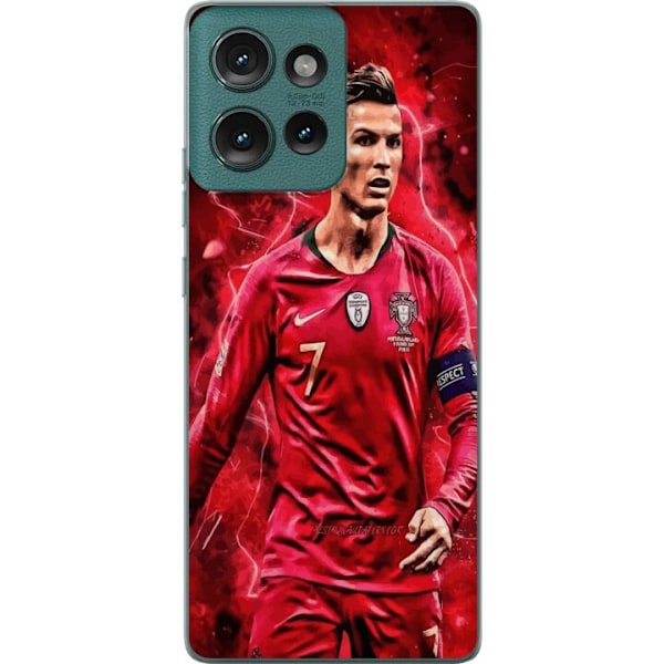 Motorola Edge 50 Läpinäkyvä kuori Ronaldon Taidot - CR7 Suunnittelu Aidolle Kannattajalle