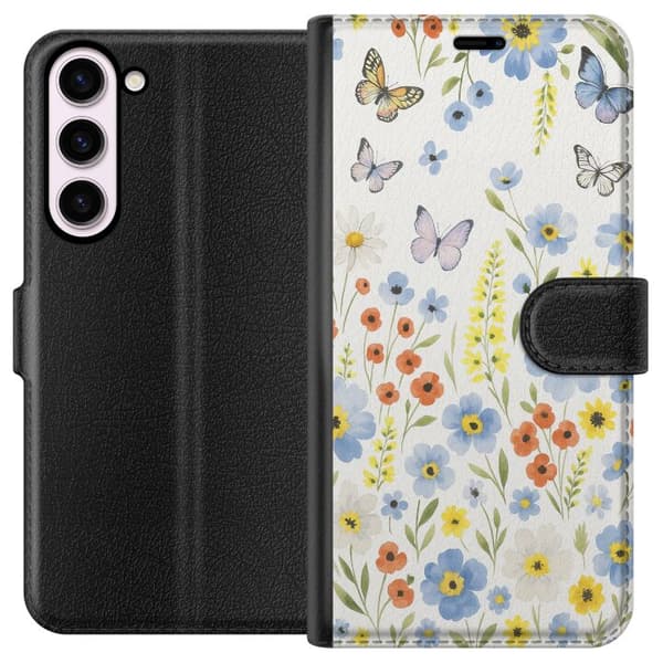 Kompatibelt Plånboksfodral till Samsung Galaxy S23+ Sommarblommor