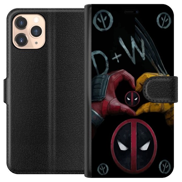 Apple iPhone 11 Pro Plånboksfodral Deadpool & Wolverine Kärl