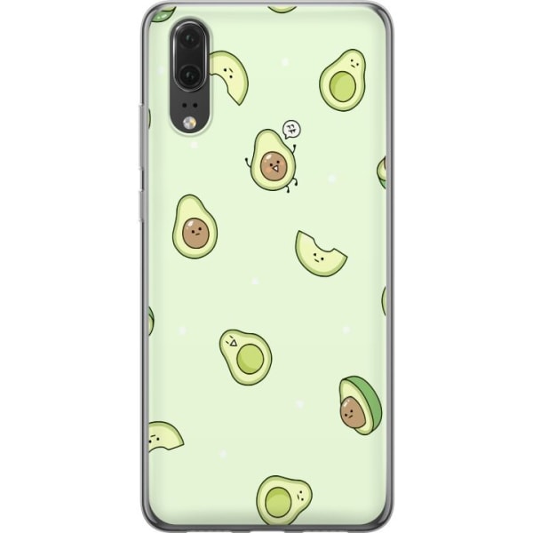 Huawei P20 Gennemsigtig cover Avocado Mønster